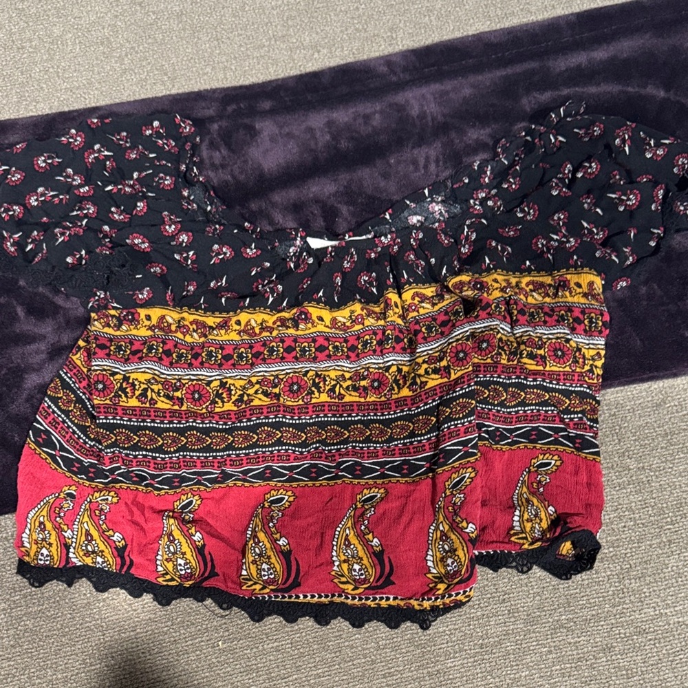 Bohemian Paisley Print Blouse